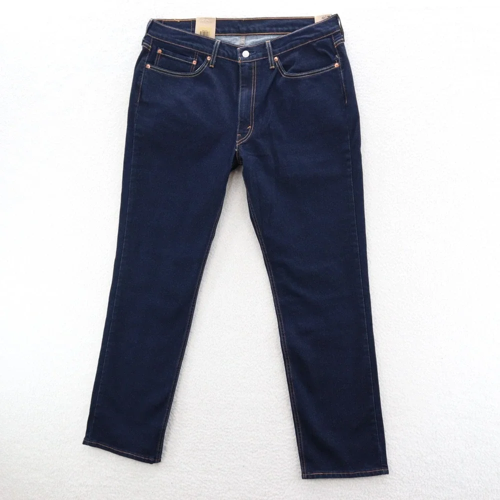 Levi's 514 Jeans Men's 36x32 Blue Straight Jeans Indigo Denim Grunge 90s Y2K New